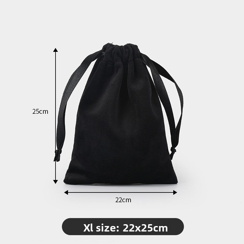 Velvet drawstring pocket