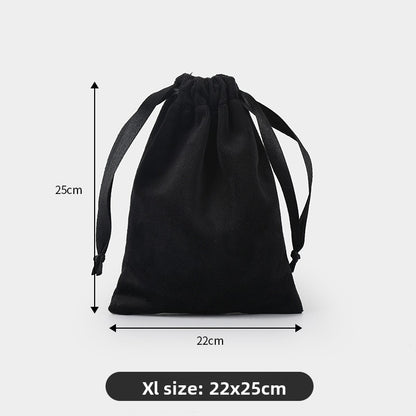 Velvet drawstring pocket