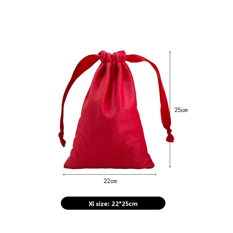 Velvet drawstring pocket
