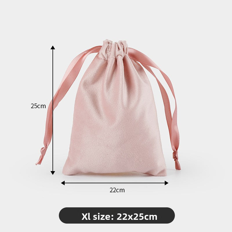 Velvet drawstring pocket
