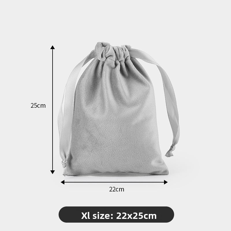 Velvet drawstring pocket