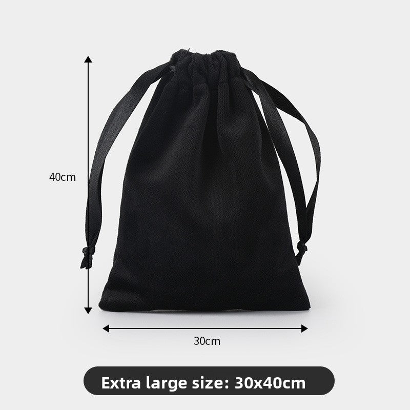 Velvet drawstring pocket