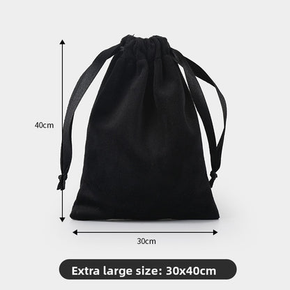 Velvet drawstring pocket