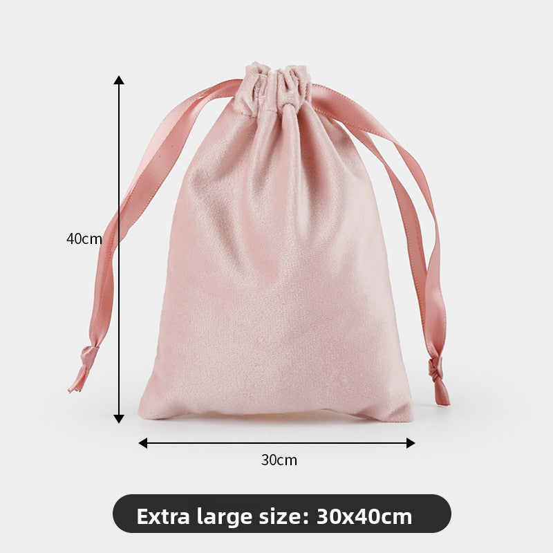 Velvet drawstring pocket