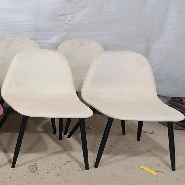 Velvet fabric upholstered seats