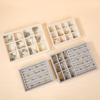 Velvet Jewelry Box with Large Capacity
