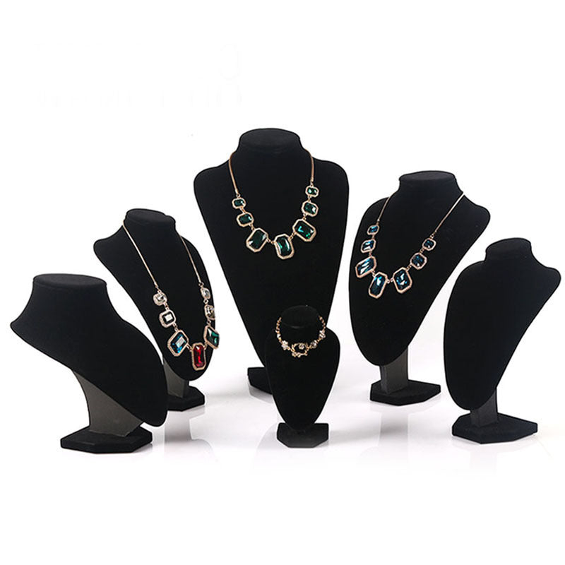Velvet Jewelry Display Neck Model