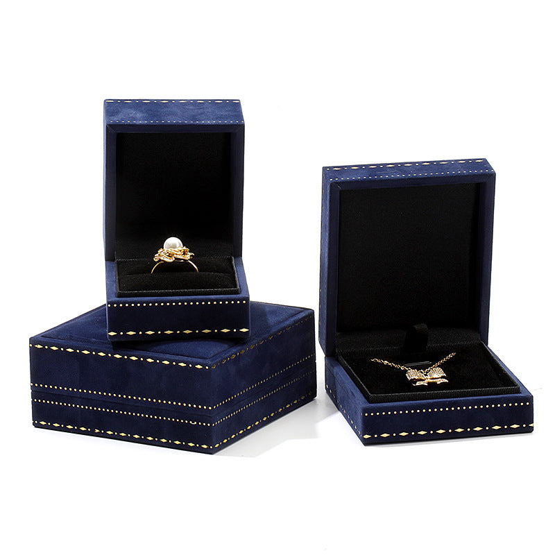 Velvet Jewelry Packaging Box with Lace Detailing