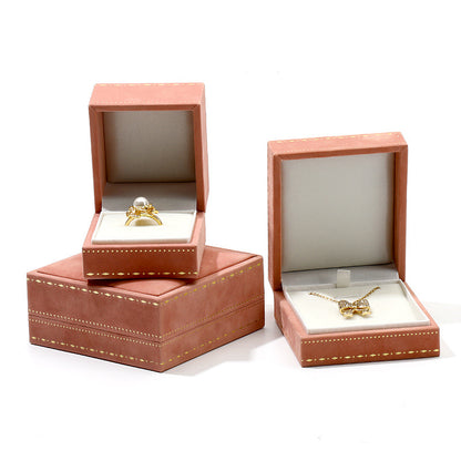 Velvet Jewelry Packaging Box with Lace Detailing