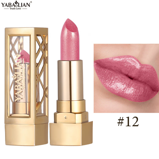 Velvet pearlescent lipstick