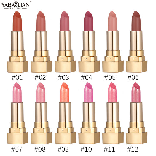 Velvet pearlescent lipstick