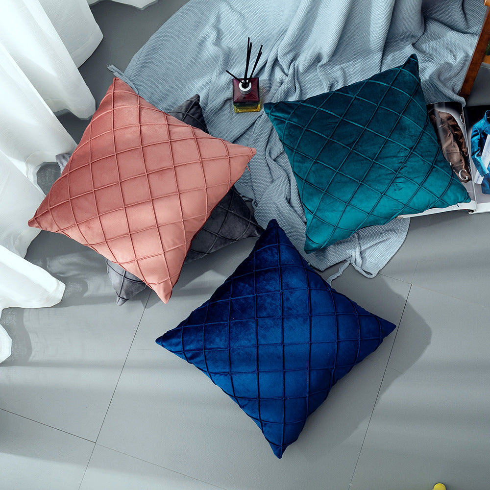 Velvet Plaid Pillowcase