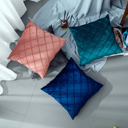 Velvet Plaid Pillowcase