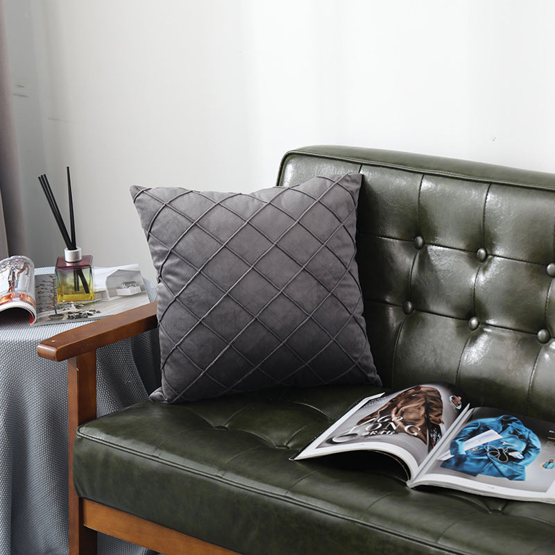 Velvet Plaid Pillowcase