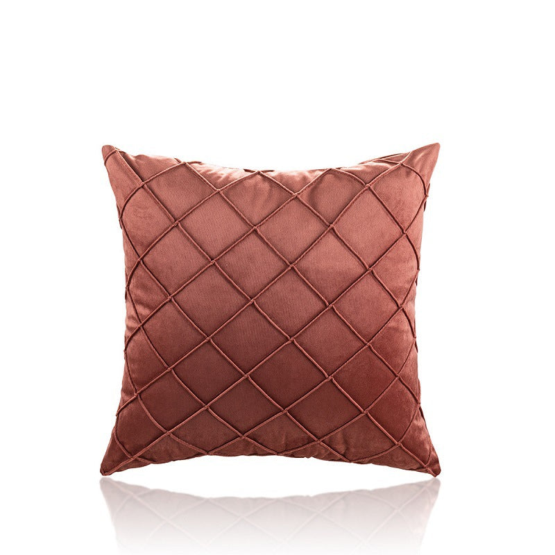 Velvet Plaid Pillowcase