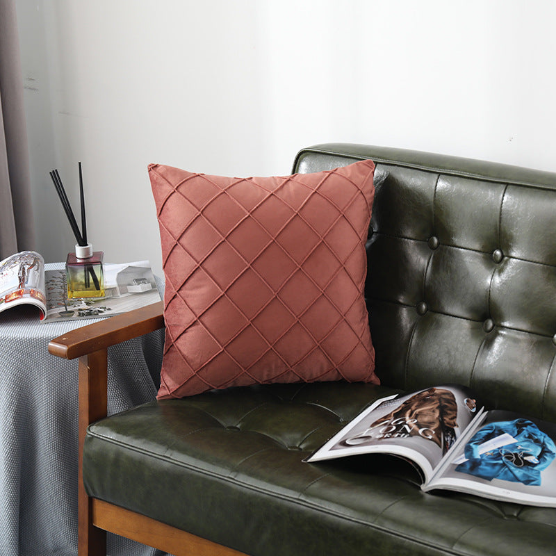 Velvet Plaid Pillowcase