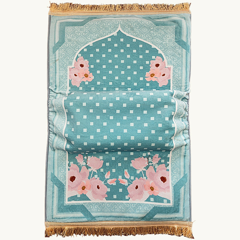 Velvet Prayer Mat with Memory Foam