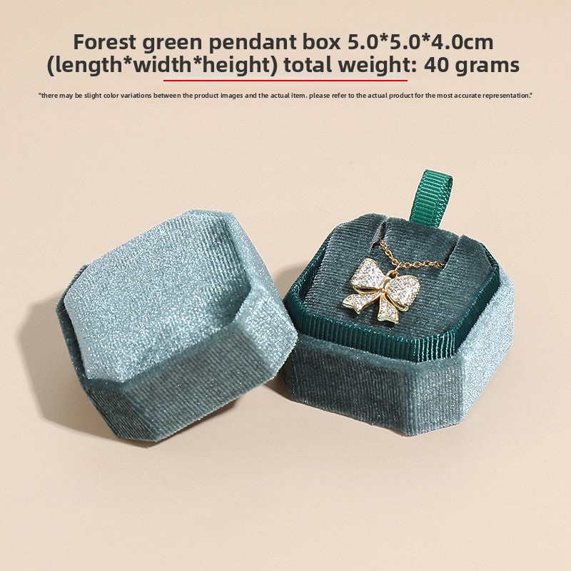 Velvet Ring Box, Wedding High-End Jewelry Packaging Box, Popular Jewelry Photography Prop, Velvet Corduroy Necklace Box