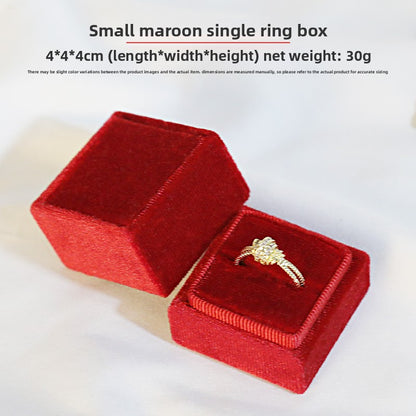 Velvet Ring Box, Wedding High-End Jewelry Packaging Box, Popular Jewelry Photography Prop, Velvet Corduroy Necklace Box