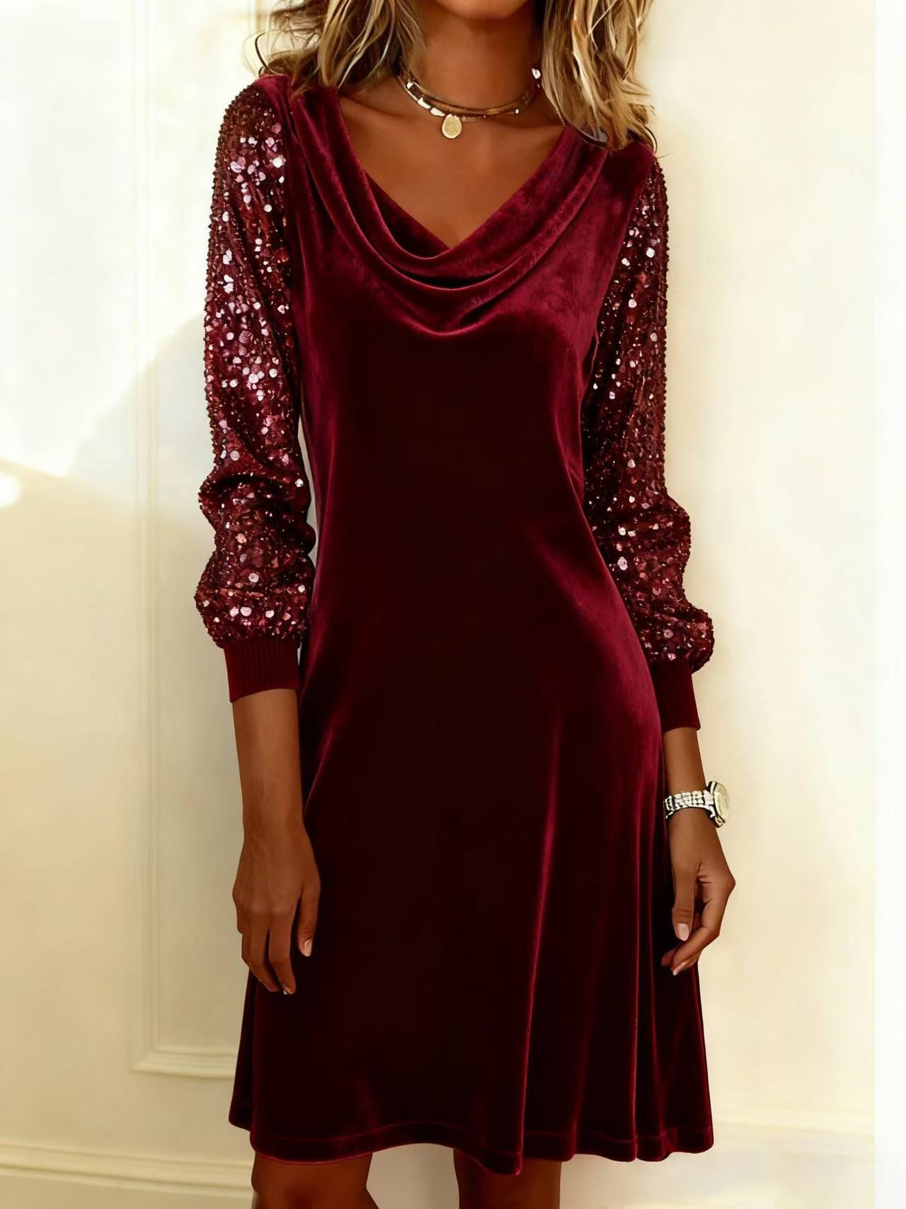 Velvet Sequin Dress