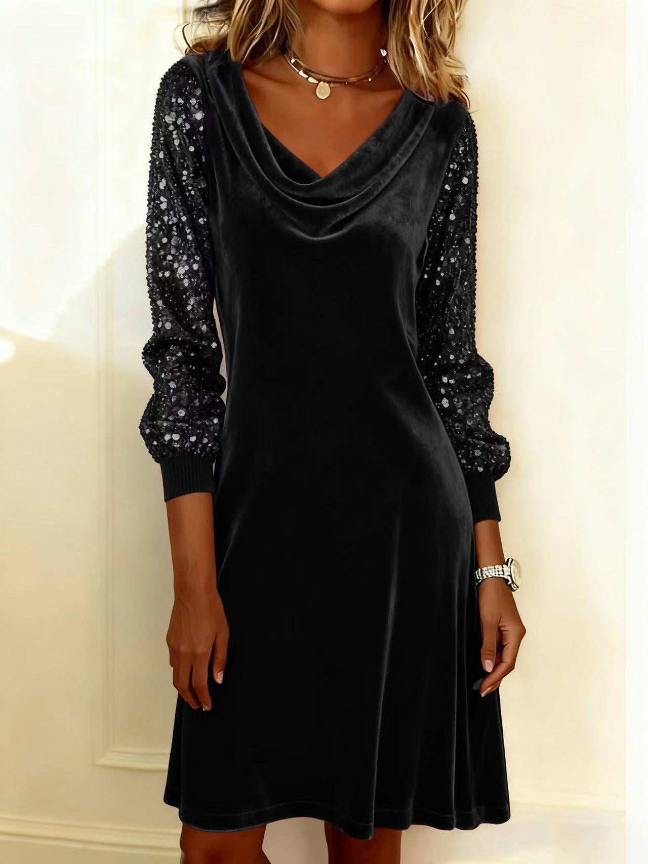 Velvet Sequin Dress