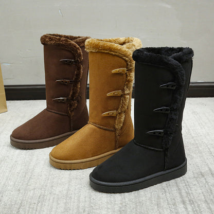 Velvet snow boots Women