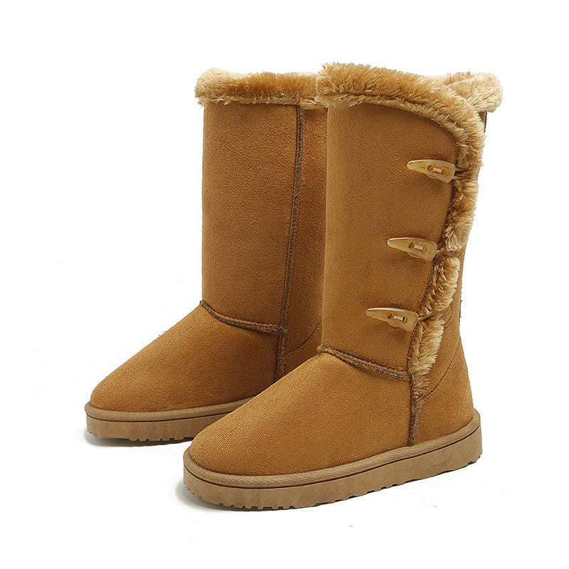 Velvet snow boots Women