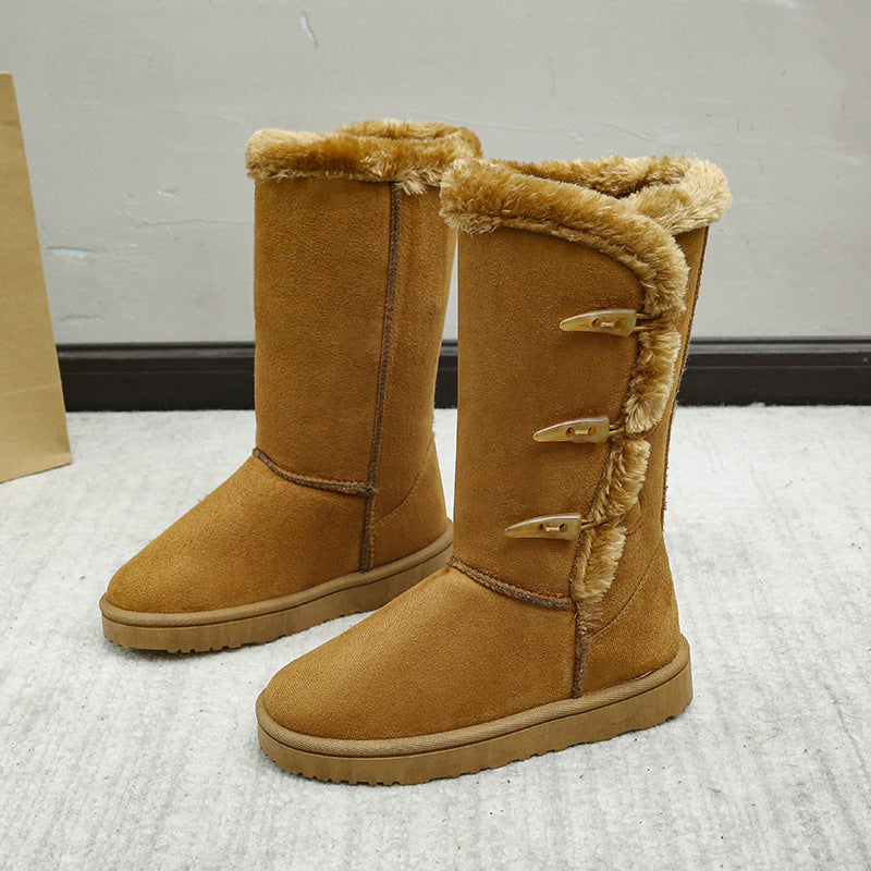 Velvet snow boots Women