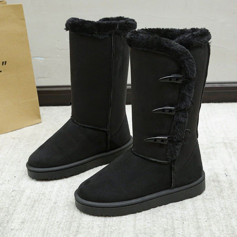 Velvet snow boots Women
