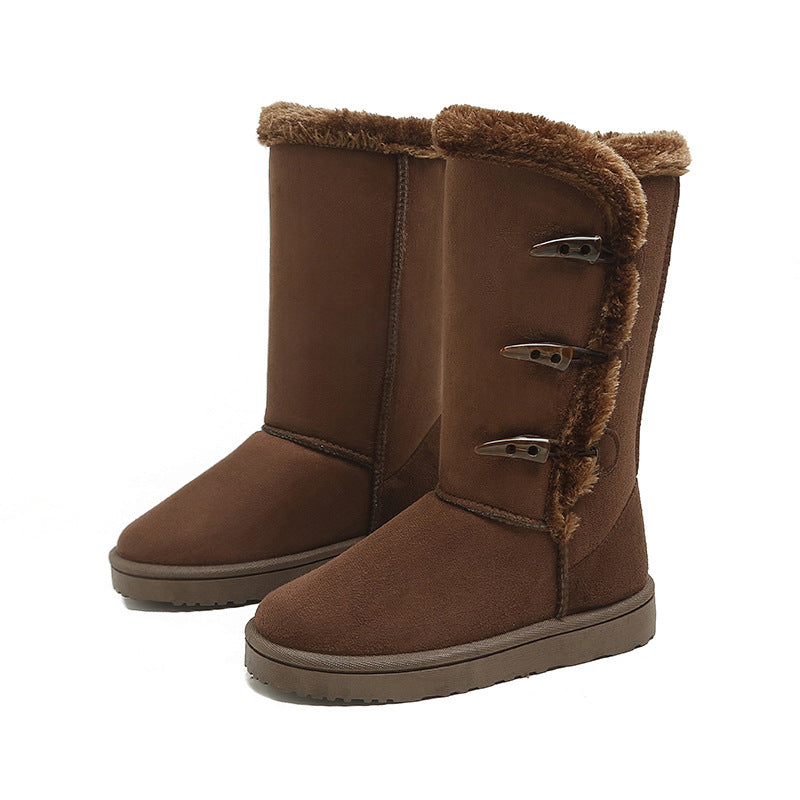 Velvet snow boots Women