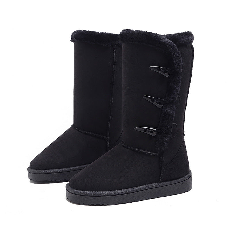 Velvet snow boots Women