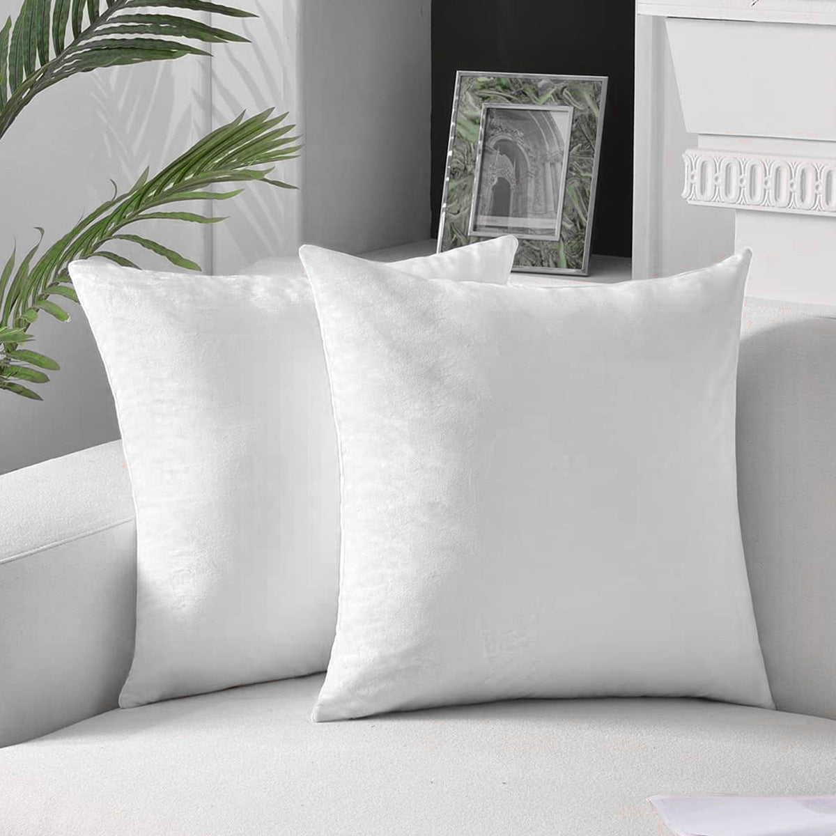 Velvet solid color pillow case