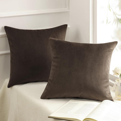 Velvet solid color pillow case