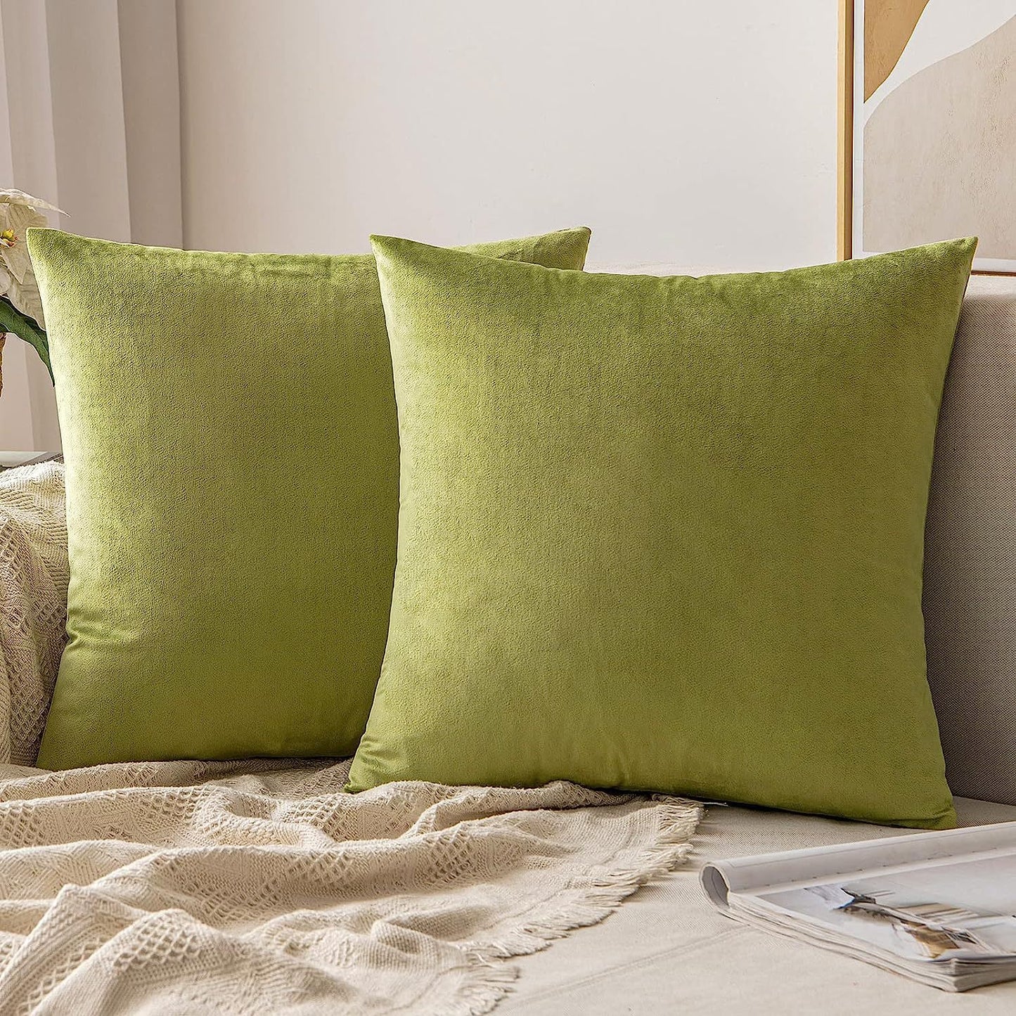 Velvet solid color pillow case