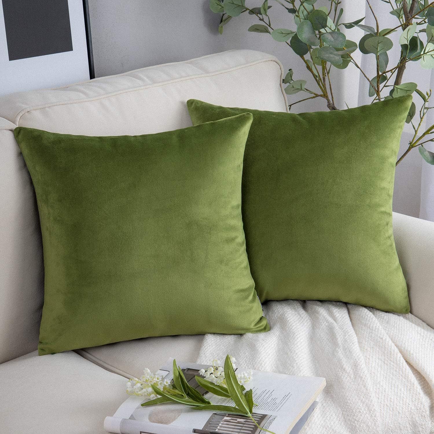 Velvet solid color pillow case