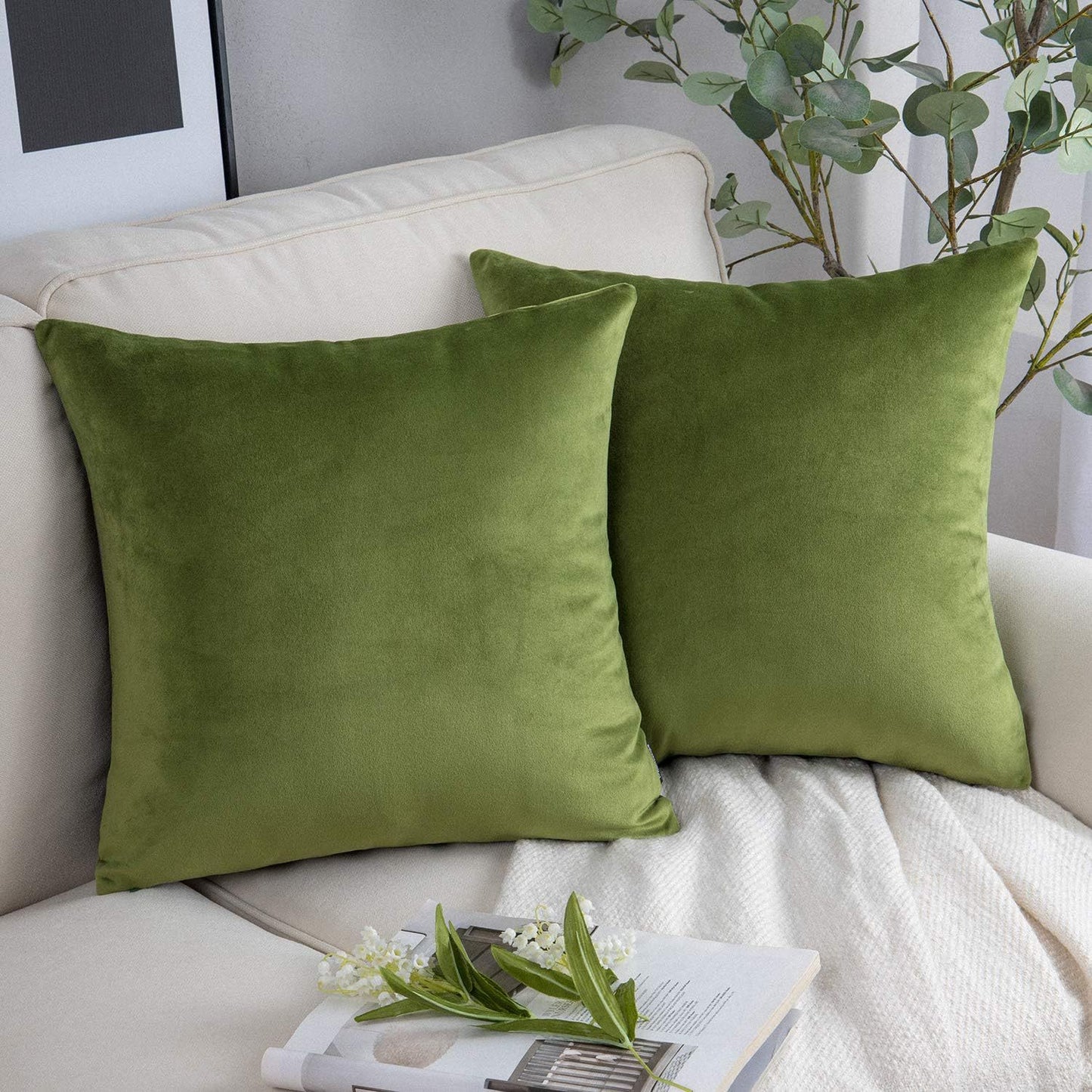 Velvet solid color pillow case