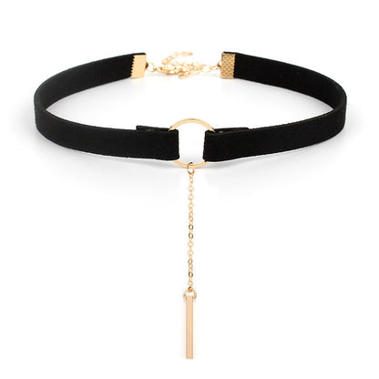 Velvet Tassel Choker Necklace