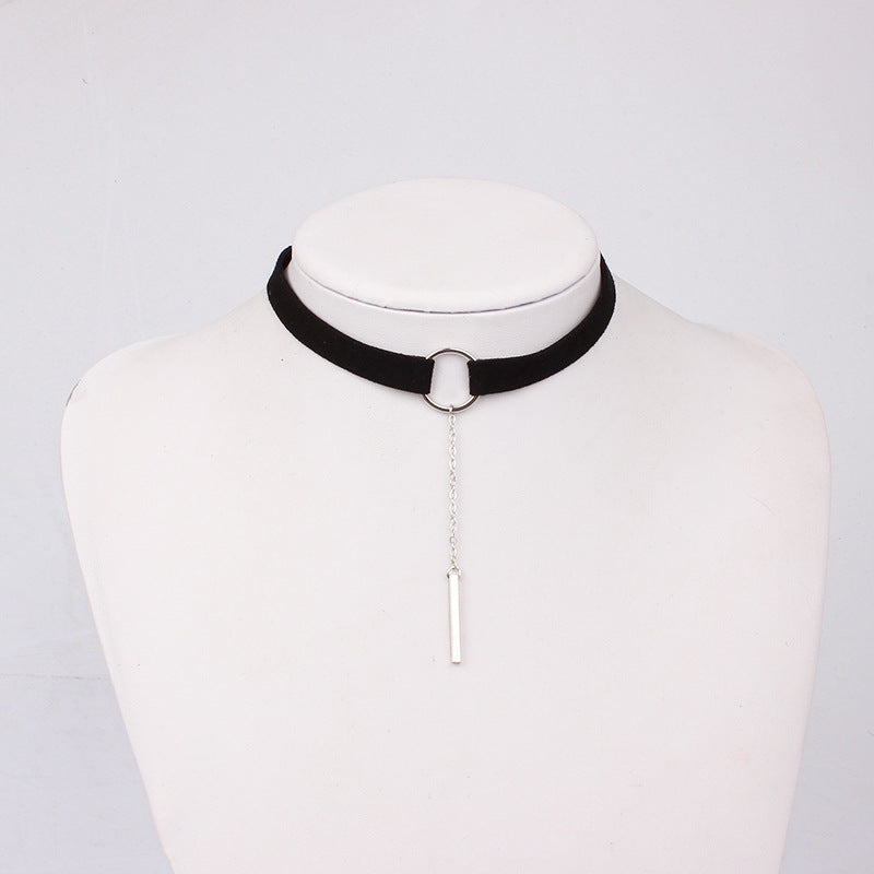 Velvet Tassel Choker Necklace