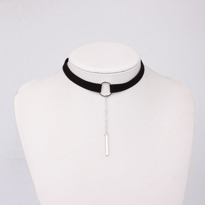 Velvet Tassel Choker Necklace