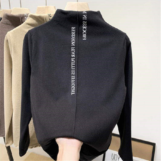 velvet turtleneck shirt