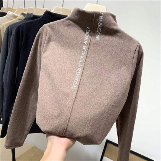 velvet turtleneck shirt