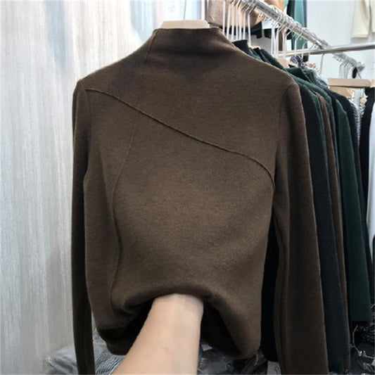 velvet turtleneck shirt