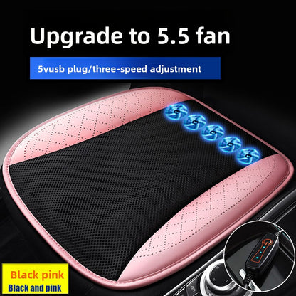 Ventilated Car Seat Cushion with Adjustable Fan