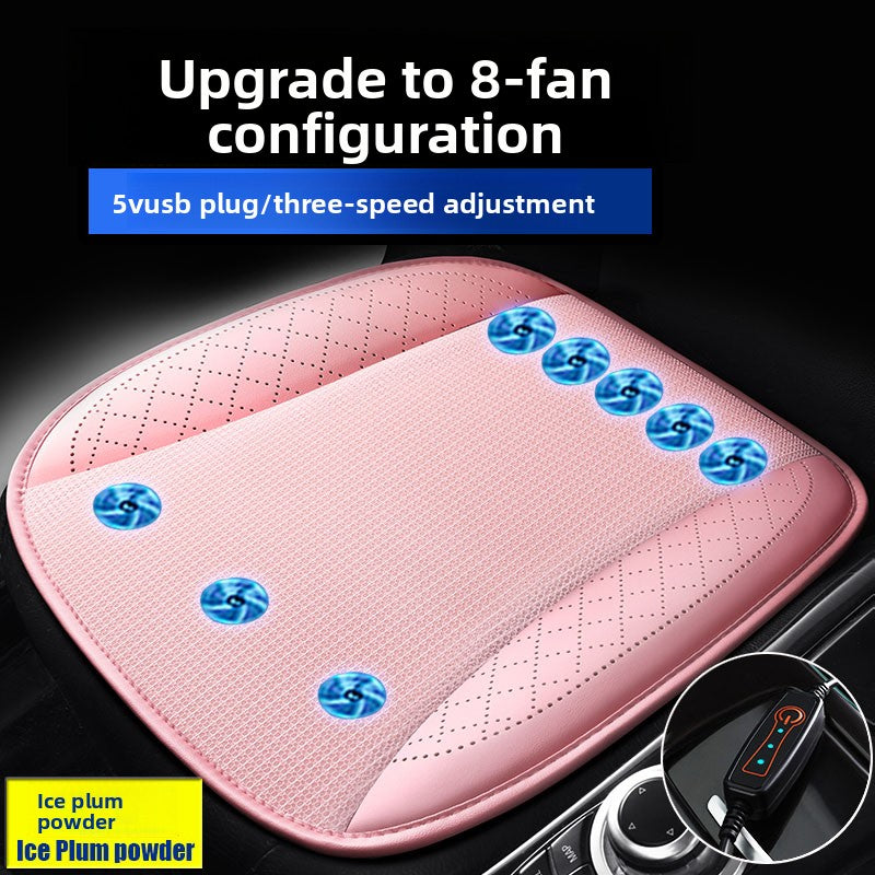 Ventilated Car Seat Cushion with Adjustable Fan