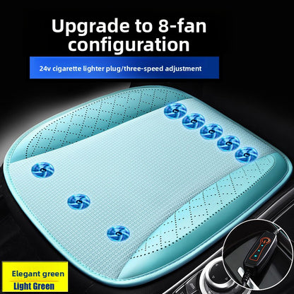 Ventilated Car Seat Cushion with Adjustable Fan