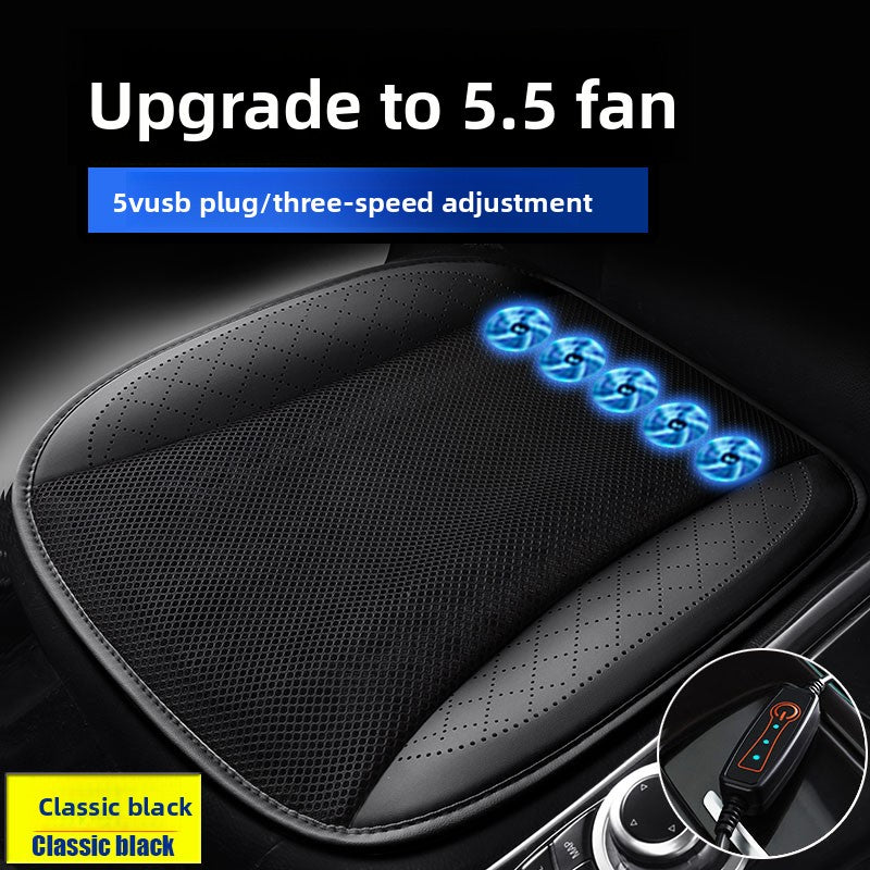 Ventilated Car Seat Cushion with Adjustable Fan