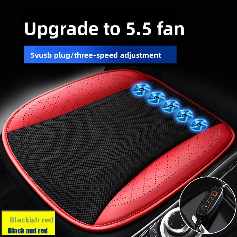 Ventilated Car Seat Cushion with Adjustable Fan