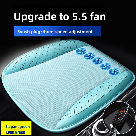 Ventilated Car Seat Cushion with Adjustable Fan