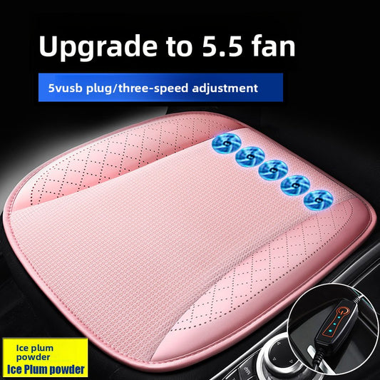 Ventilated Car Seat Cushion with Adjustable Fan