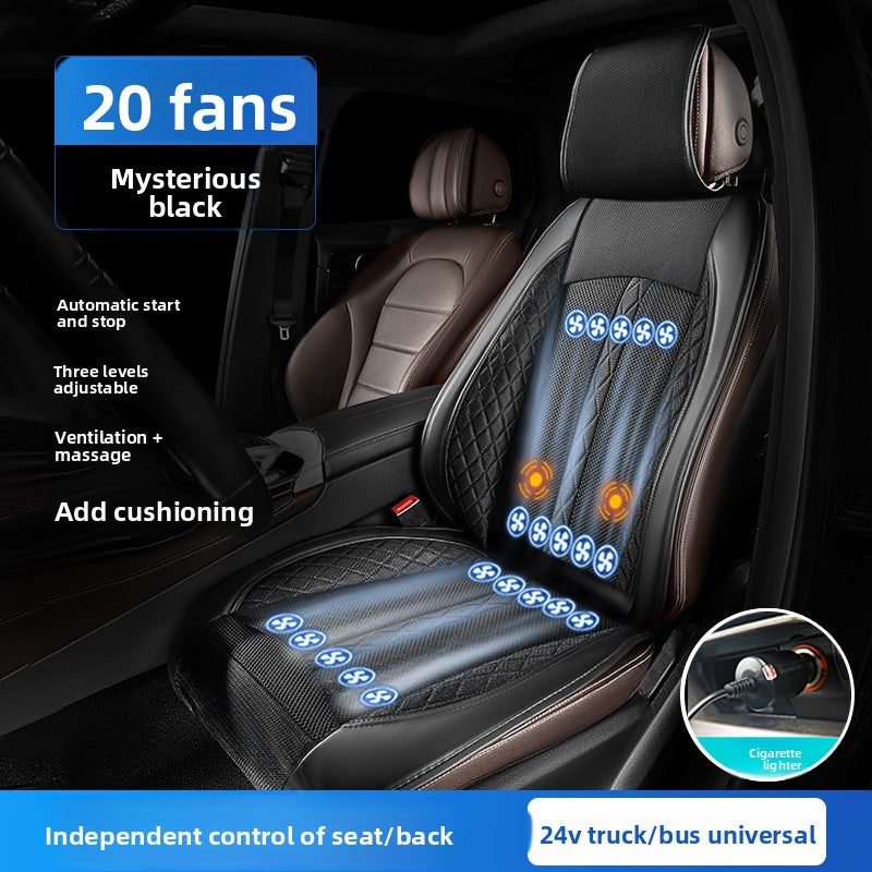 Ventilated Car Seat Cushion with Cooling Fans